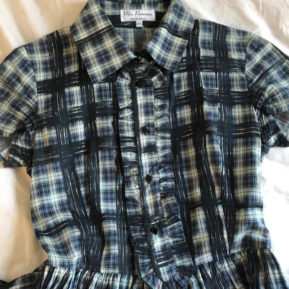 Gorgeous handmade Mrs. Pomeranz plaid dress - Picture 4 of 6